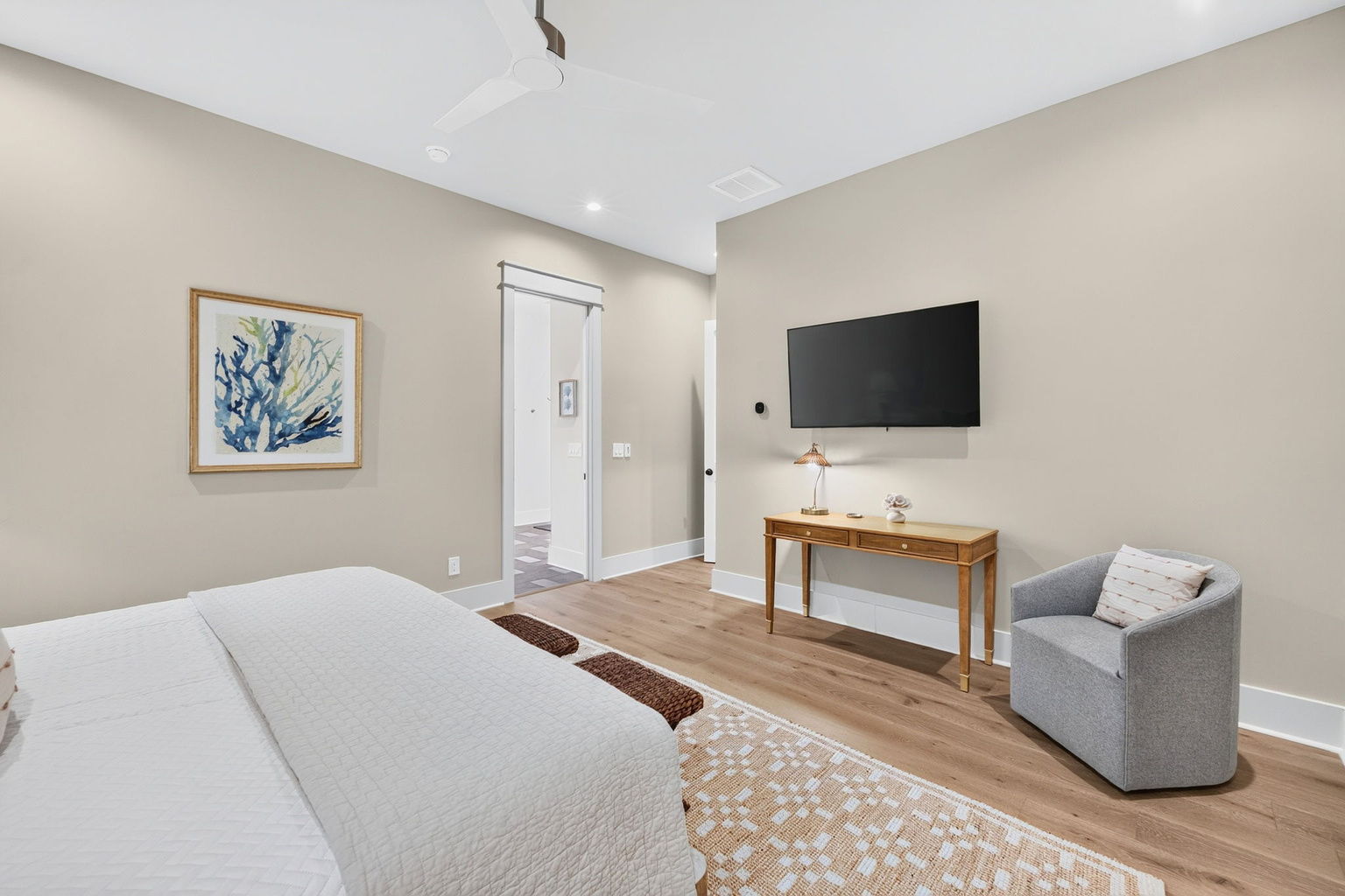 Primary suite at Tahanan Palms Isle of Palms vacation rental