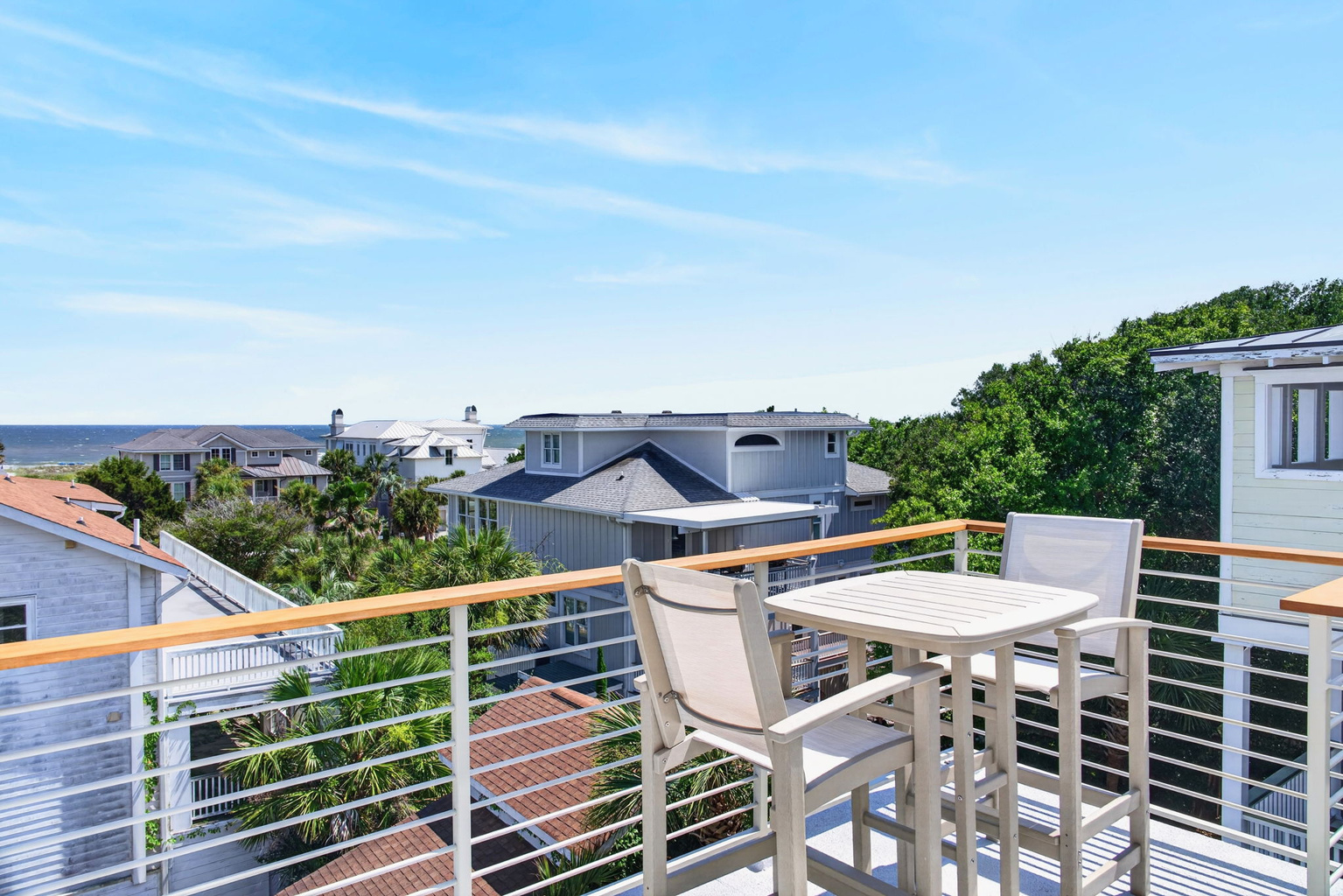 Rooftop deck with ocean views